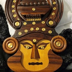 Handcrafted Kathakali face wall art
